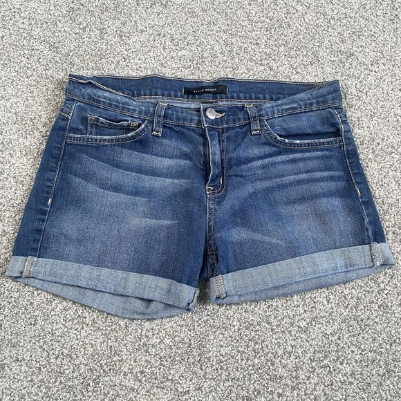 Flying Monkey Womens Cuffed Denim Jean Shorts Stretch Made In USA Size 26 - Picture 1 of 10